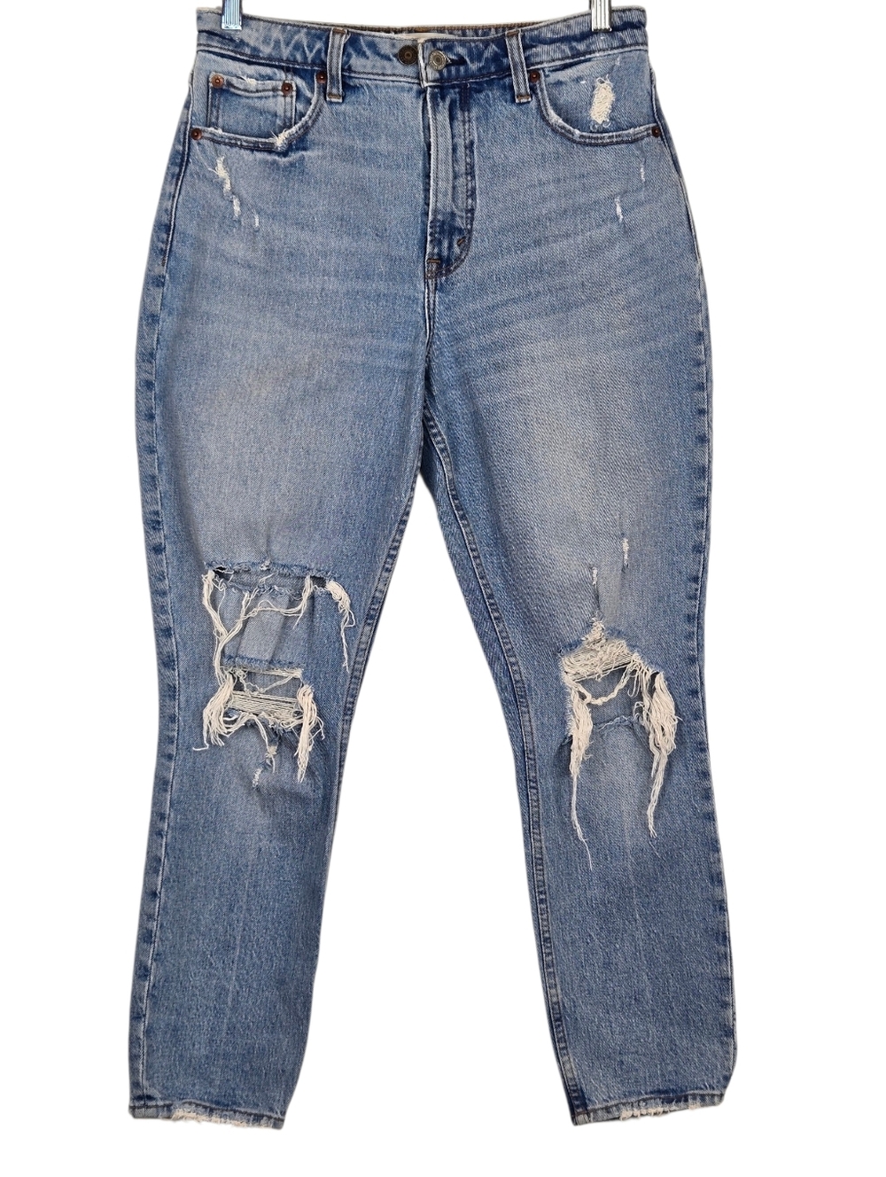 Abercrombie & Fitch Curve Love Skinny High Rise Jean Distressed Ripped 29 8